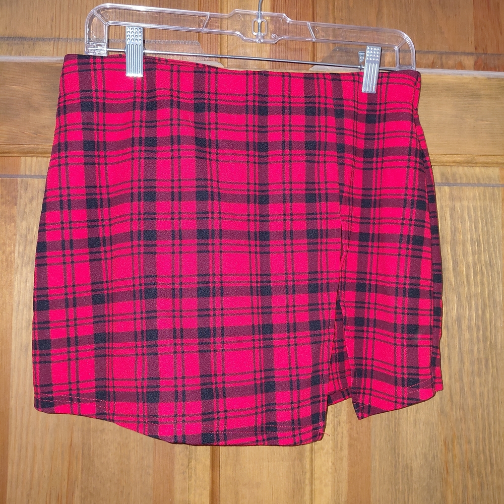 Plaid Red and Black Women's Skirt